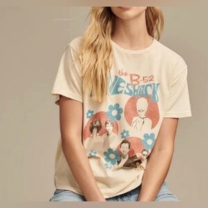 LUCKY BRAND TAN B-52s GRAPHIC SHORT SLEEVE T-SHIRT WOMENS SZ MEDIUM